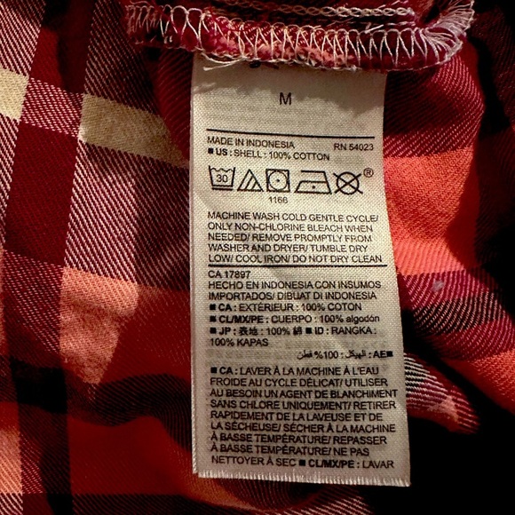 Old Navy Women’s Long Sleeve Button Down Boyfriend Plaid Shirt Size Medium - Picture 7 of 12